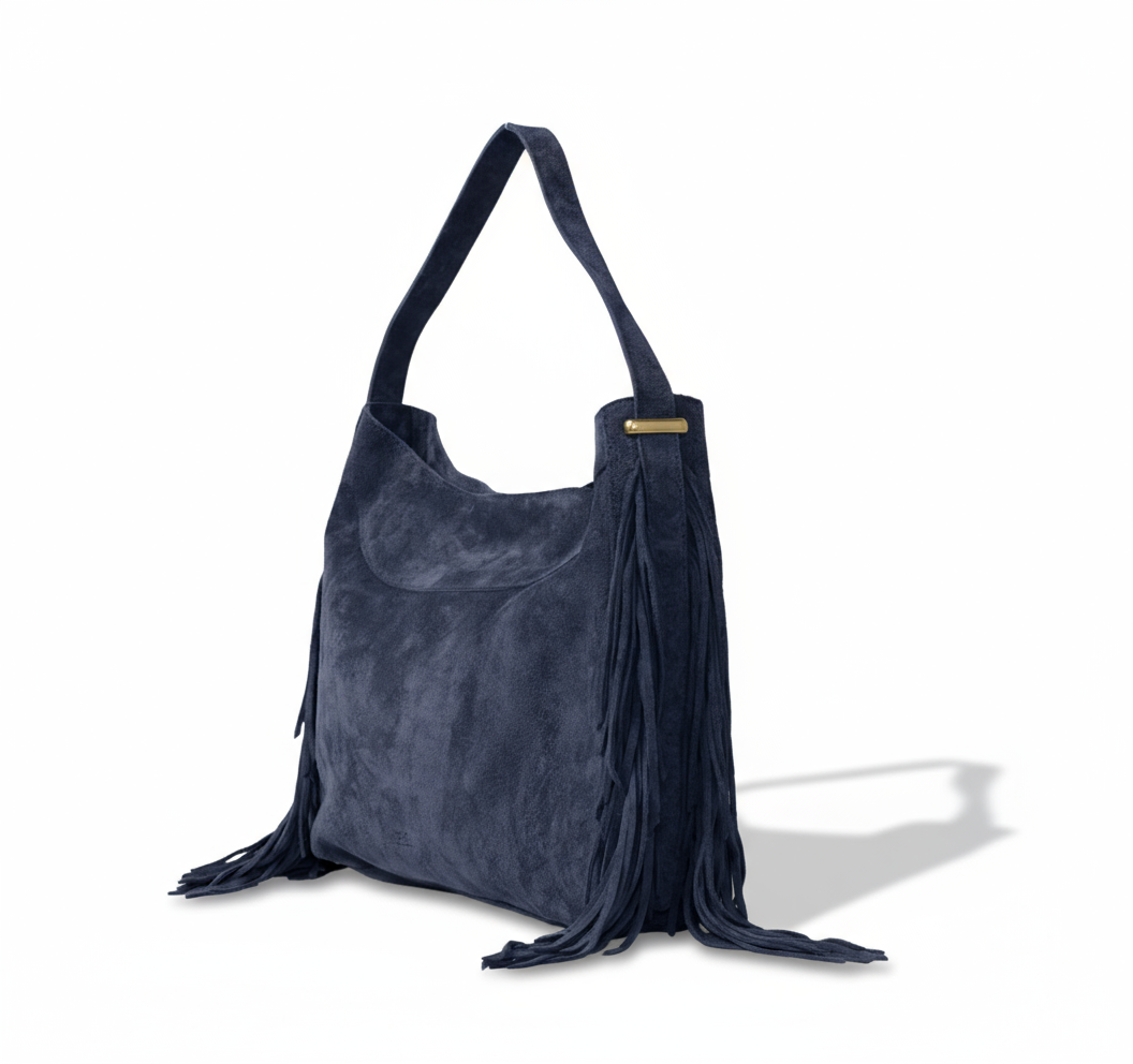 Suede Fringe Hobo