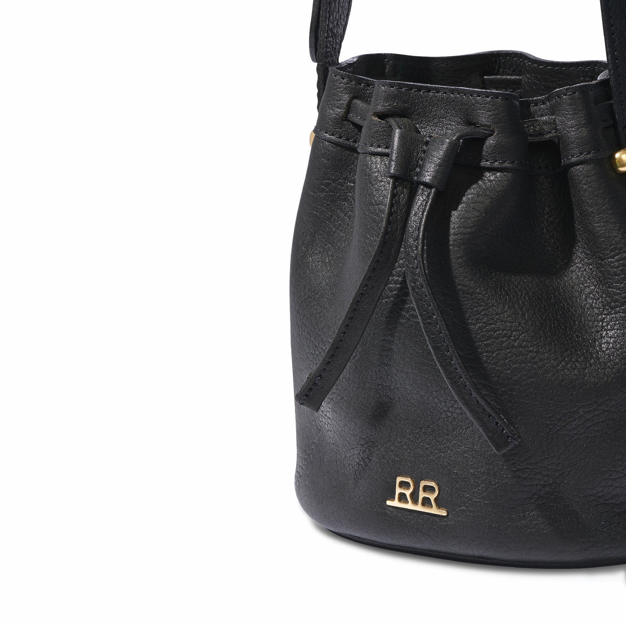 Large Bucket Bag in black leather, styled for everyday luxury and function
