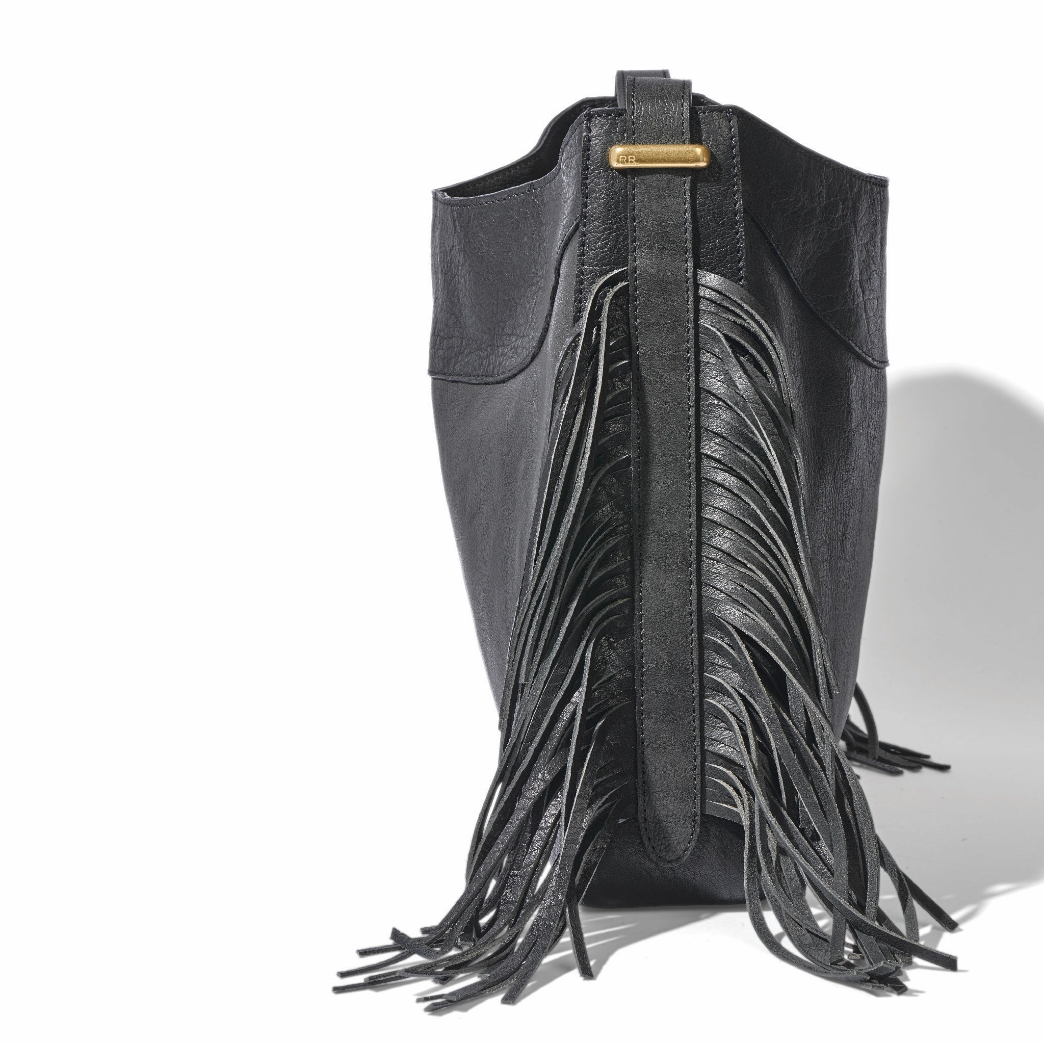 Interior of Fringe Hobo Bag with lining and secure inner pocket