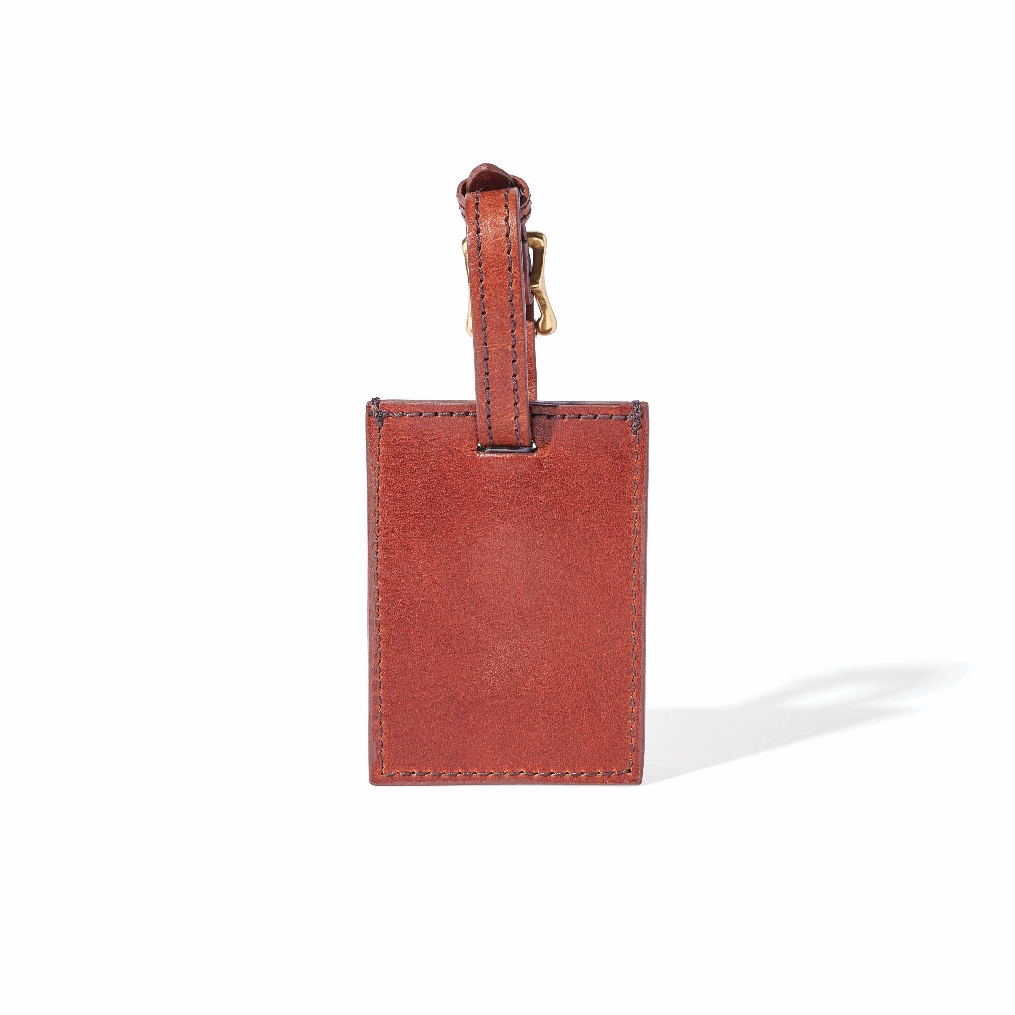 Travel tag with secure snap closure and classic western styling