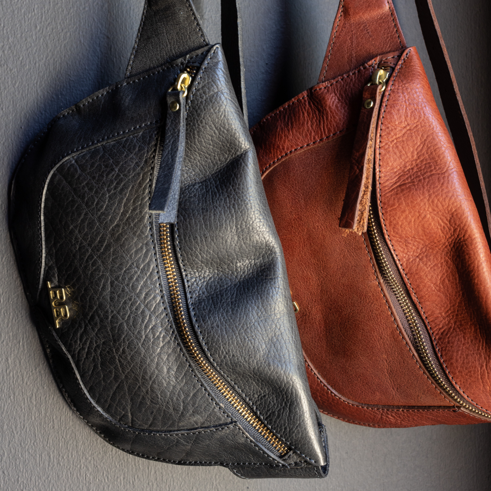 Regenerative leather Belt Bag with soft lining and elegant minimal profile