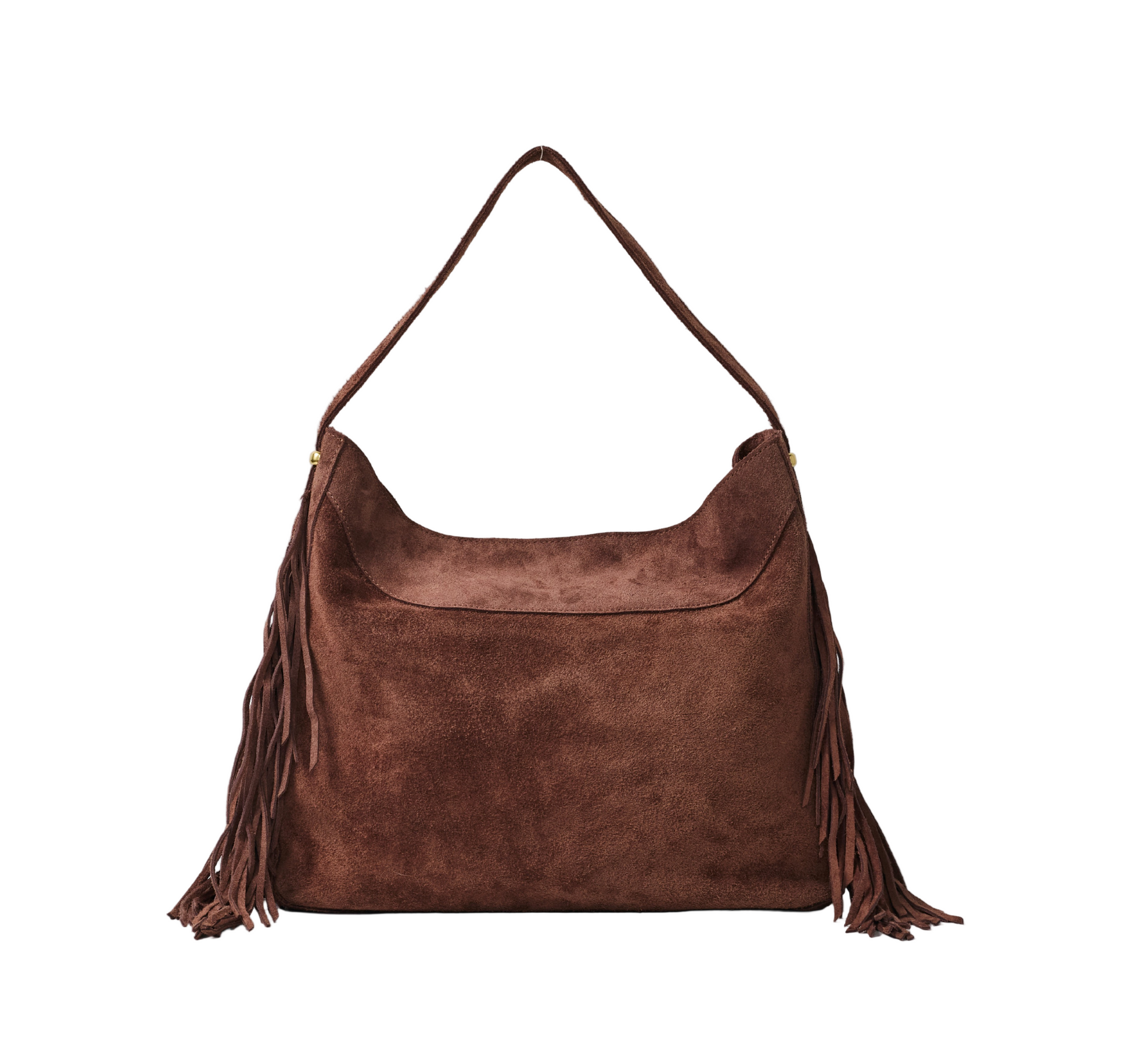 Range Revolution Suede Hobo Bag with Fringe Range Revolution Suede Hobo Bag with Fringe