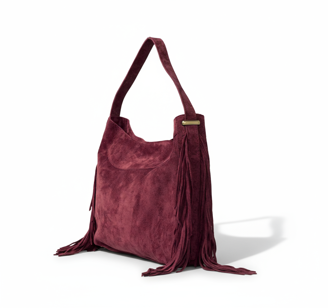Suede Fringe Hobo